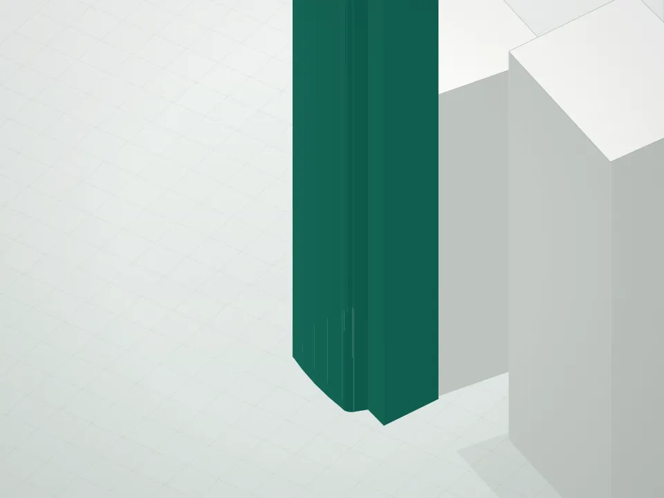 3D massing drawing of 50 West Street Condominium and neighboring buildings