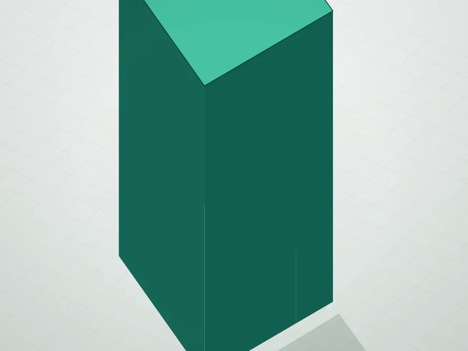 3D massing drawing of 100 Barclay and neighboring buildings