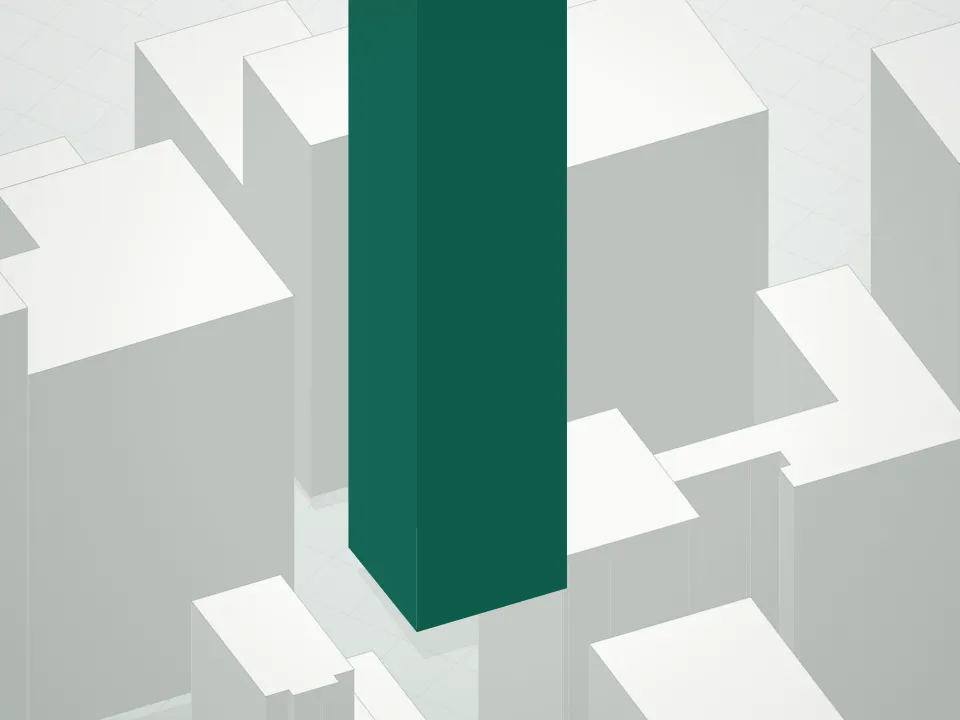 3D massing drawing of 172 Madison Avenue Condominium and neighboring buildings