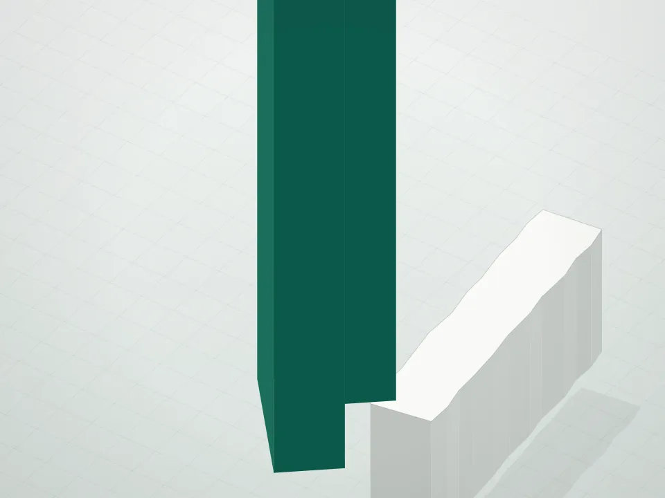 3D massing drawing of Tower Units At One Manhattan Square and neighboring buildings