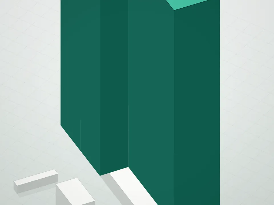 3D massing drawing of Towers Units At Mima Condominium and neighboring buildings