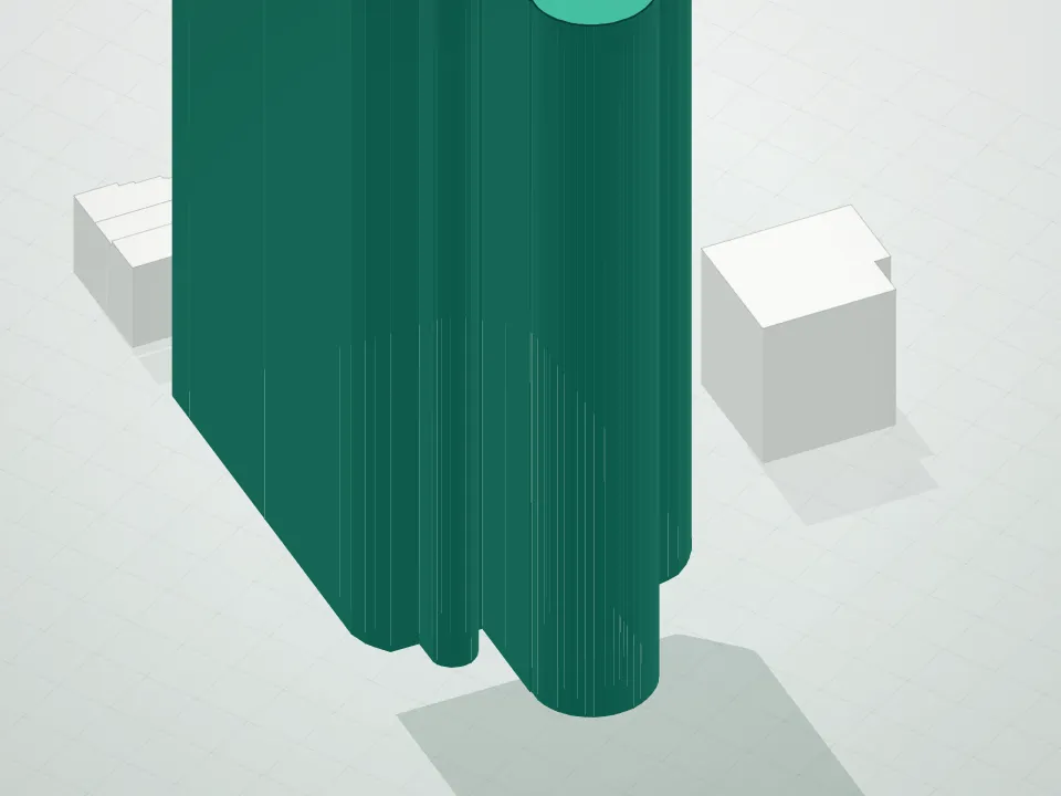 3D massing drawing of Corinthian Office Condominiums and neighboring buildings