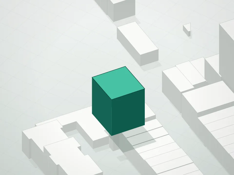 3D massing drawing of 8 Saint Marks Condominium and neighboring buildings