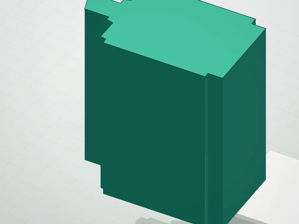 3D massing drawing of Greenpoint Condominium and neighboring buildings