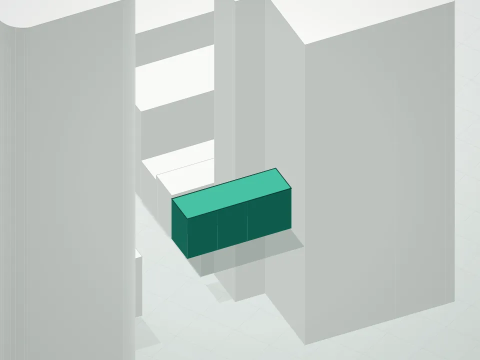 3D massing drawing of 227 E. 67th Street Condominium and neighboring buildings