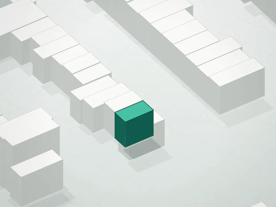 3D massing drawing of 112 Summit Street Condominium and neighboring buildings