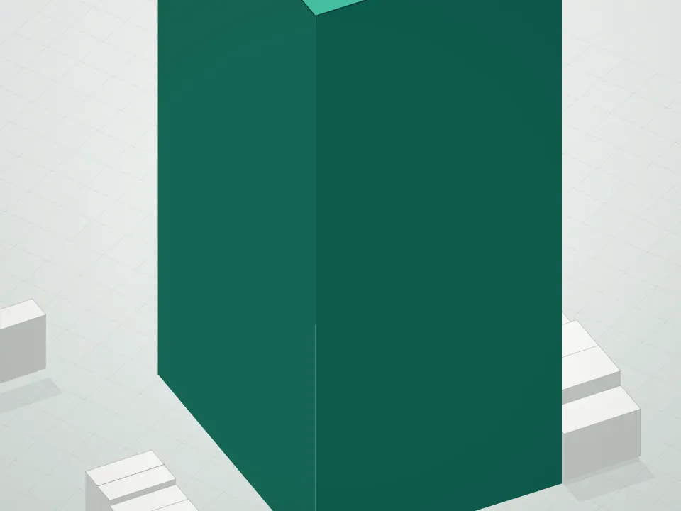 3D massing drawing of 11 Hoyt Condominium and neighboring buildings