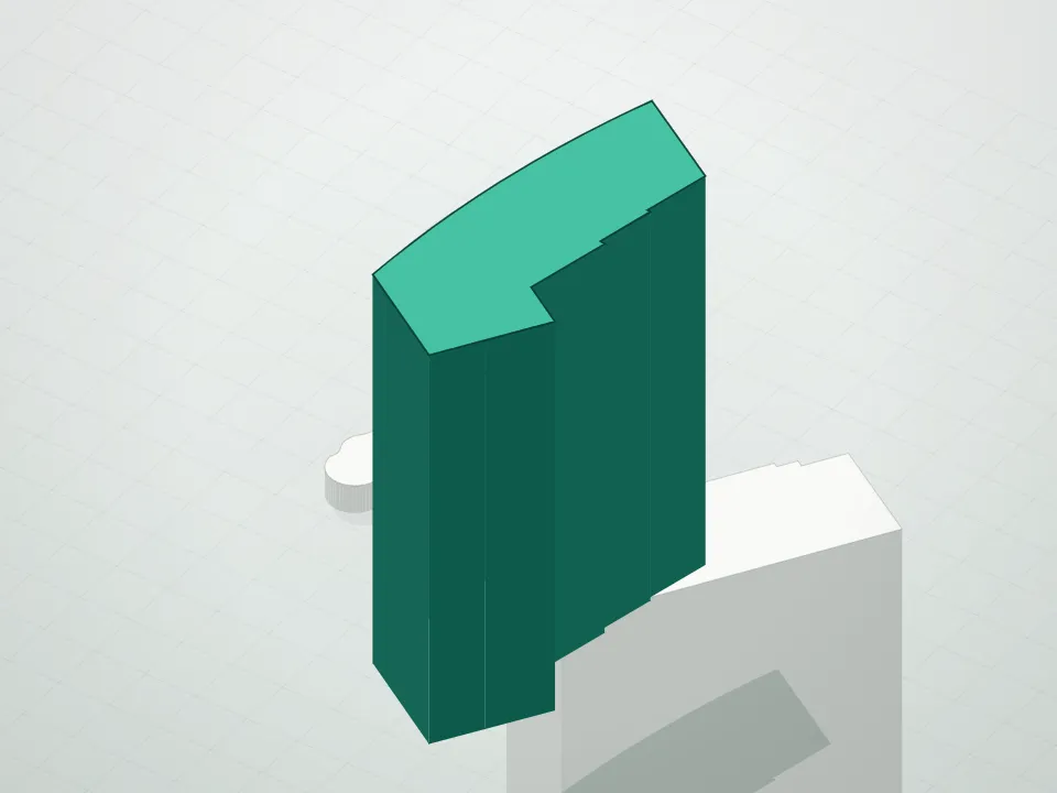 3D massing drawing of Solaire and neighboring buildings