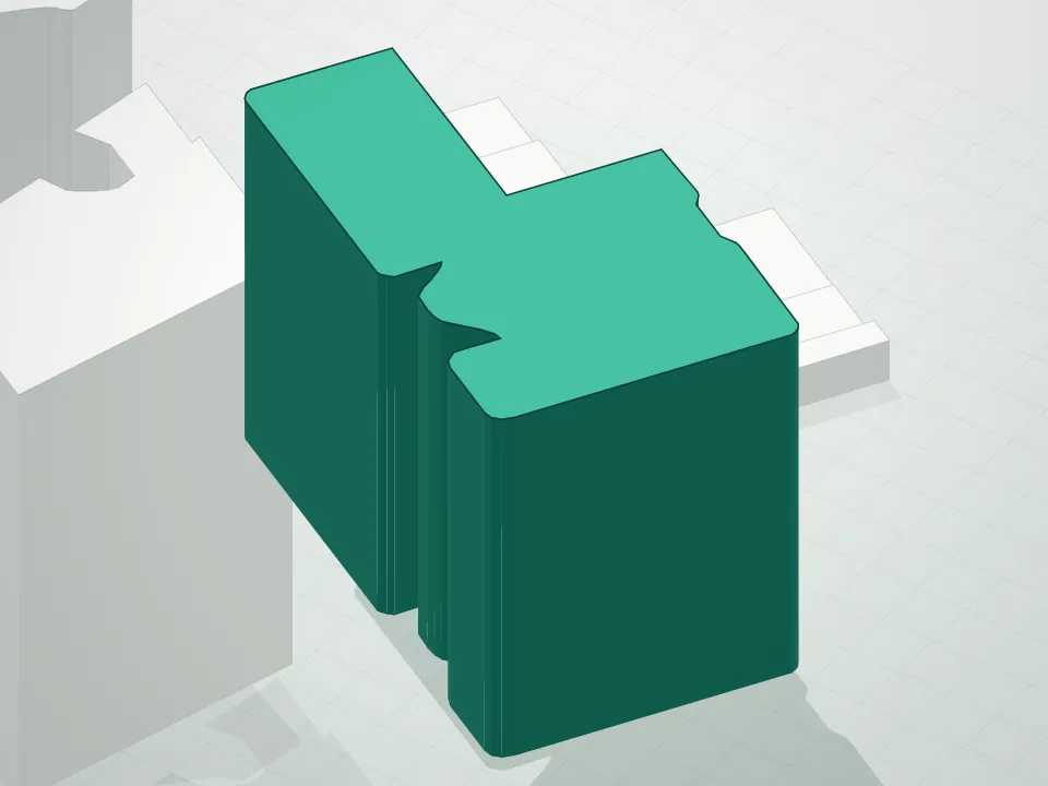 3D massing drawing of 515 West 18th Street Condominium and neighboring buildings
