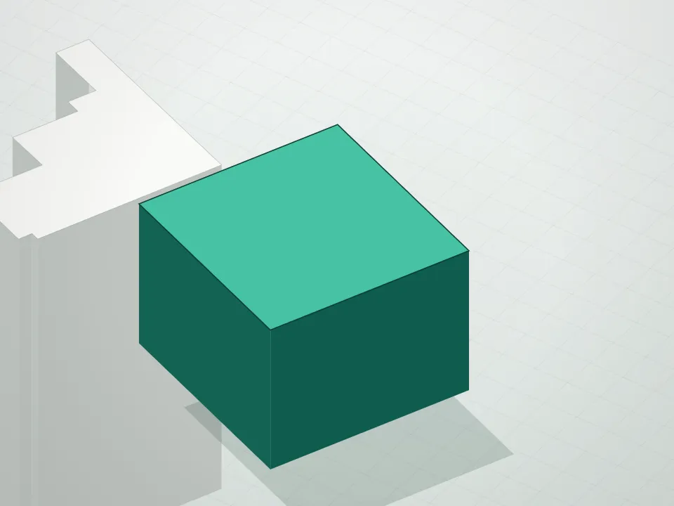 3D massing drawing of One Essex Crossing Condominium and neighboring buildings