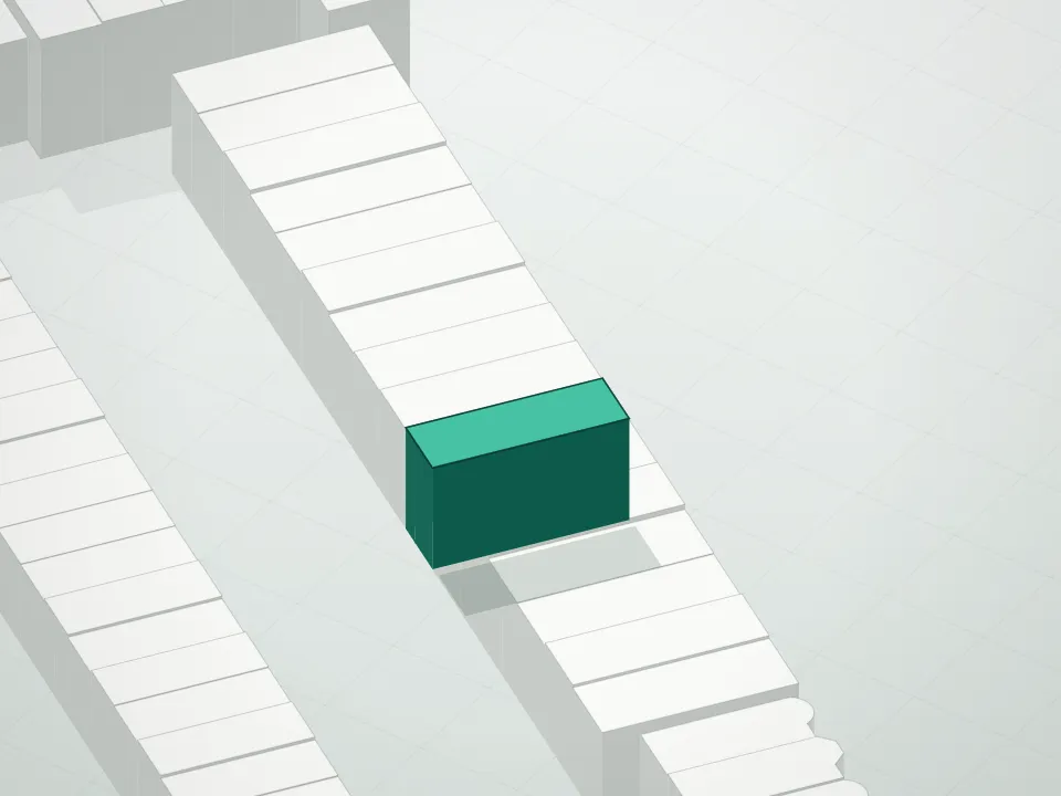 3D massing drawing of 494 Seventh Street Condominium and neighboring buildings