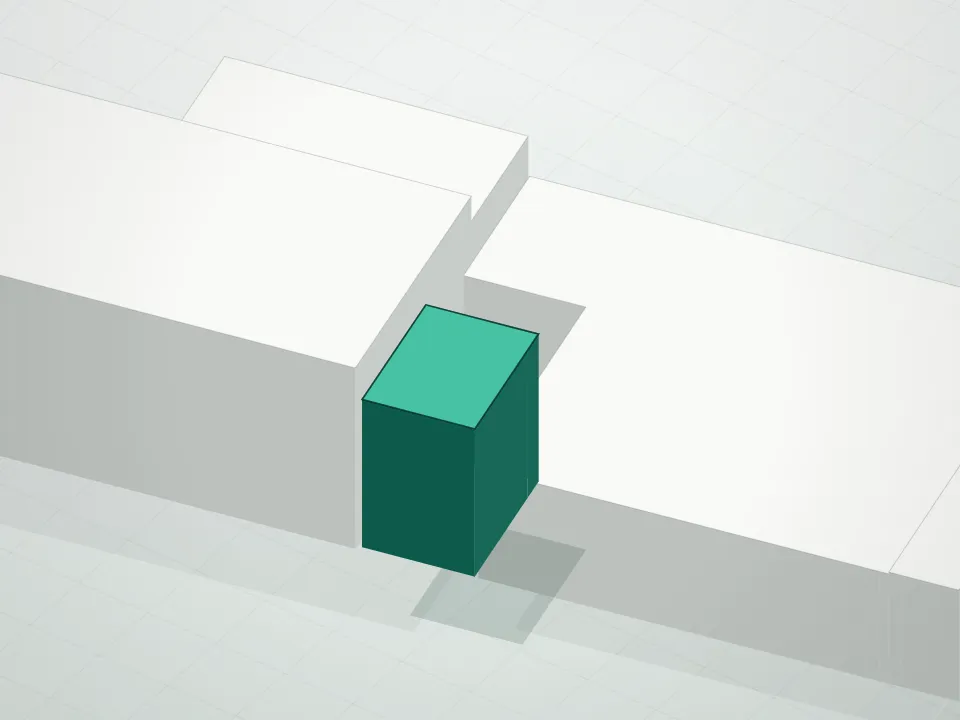 3D massing drawing of Parkview Mansion Condominium and neighboring buildings