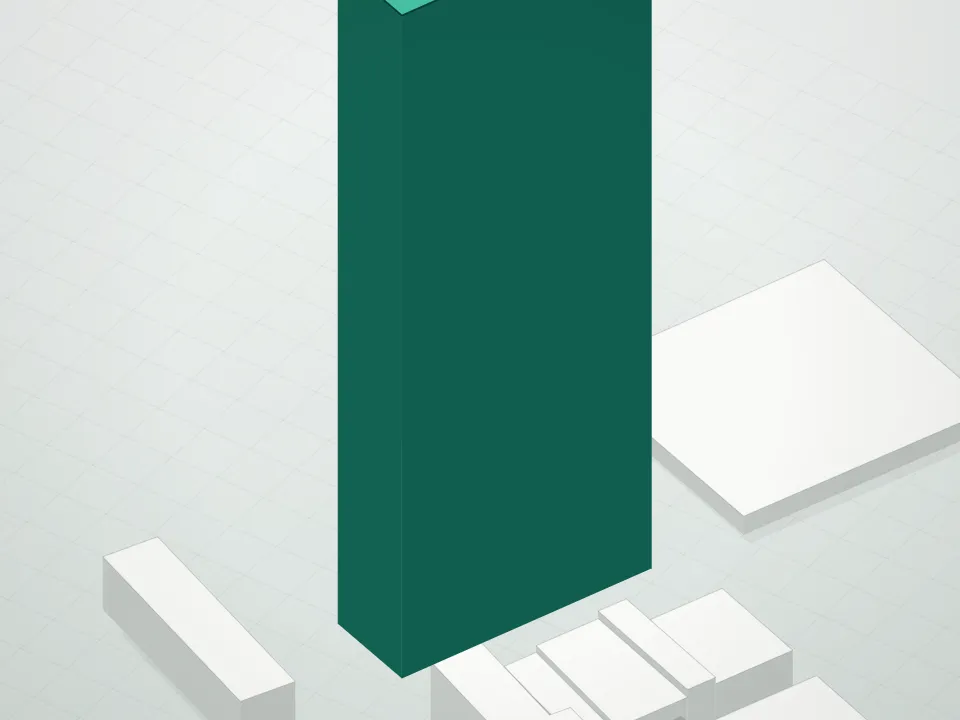 3D massing drawing of 346 Kent Avenue Condominium and neighboring buildings