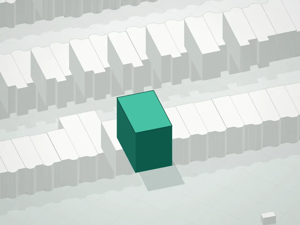 3D massing drawing of 265 Weirfield Street Condominium and neighboring buildings