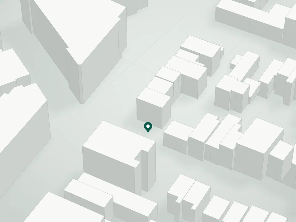 3D massing drawing of Orson, 402 Union Avenue, Brooklyn, and neighboring buildings