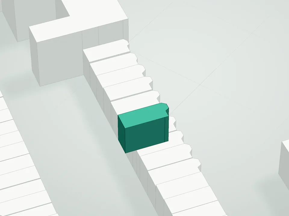 3D massing drawing of 300 5th Street Condominium, 300 5th Street, Brooklyn, and neighboring buildings