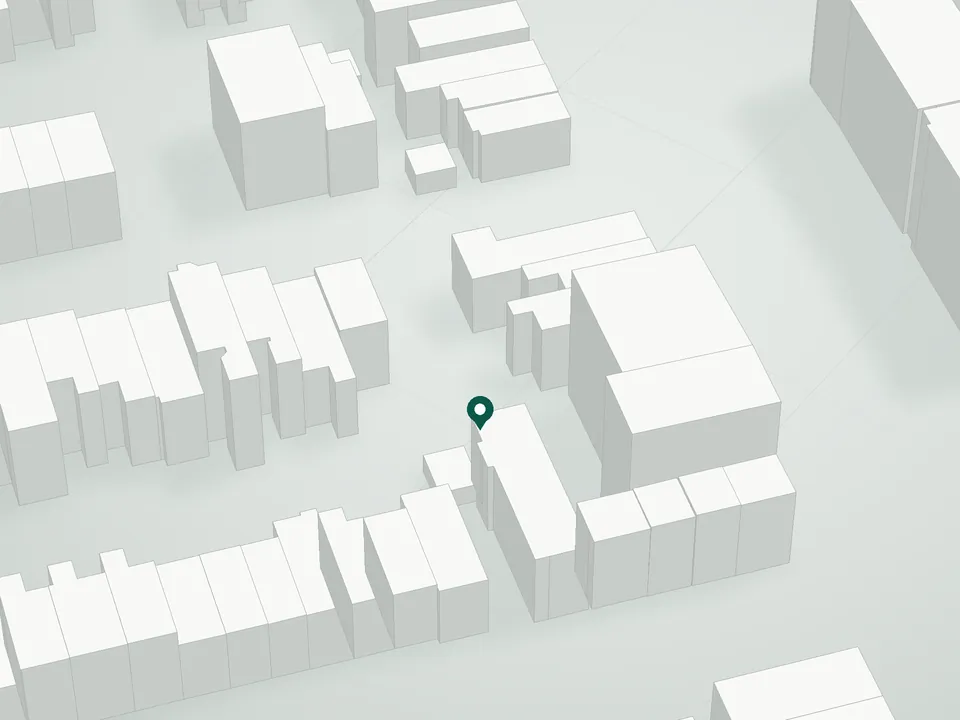 3D massing drawing of 1152 Lafayette Avenue Condominium, 1152 Lafayette Avenue, Brooklyn, and neighboring buildings