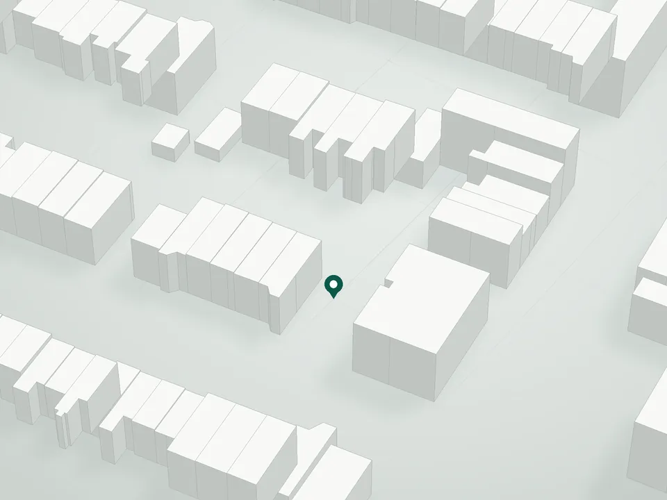 3D massing drawing of 267 Bainbridge Condominium, 267 Bainbridge Street, Brooklyn, and neighboring buildings