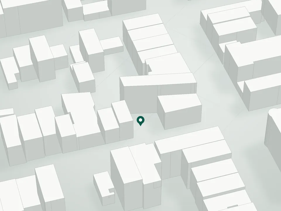 3D massing drawing of 1385 Dekalb Avenue Condominium, 1385 Dekalb Avenue, Brooklyn, and neighboring buildings
