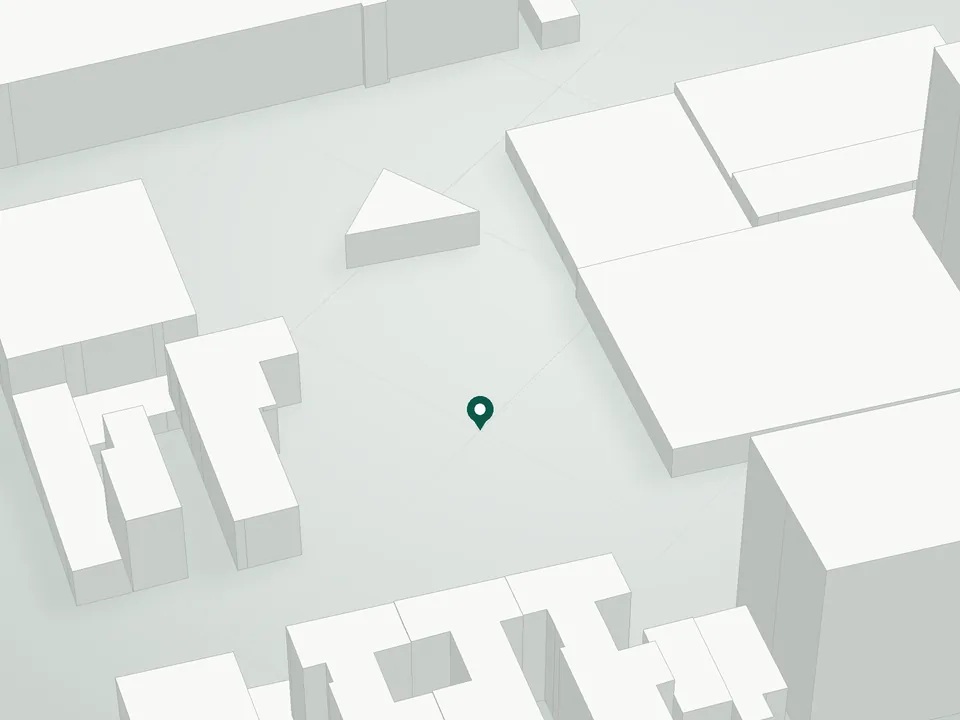 3D massing drawing of Cresyn Condominium, 37-28 Crescent Street, Queens, and neighboring buildings