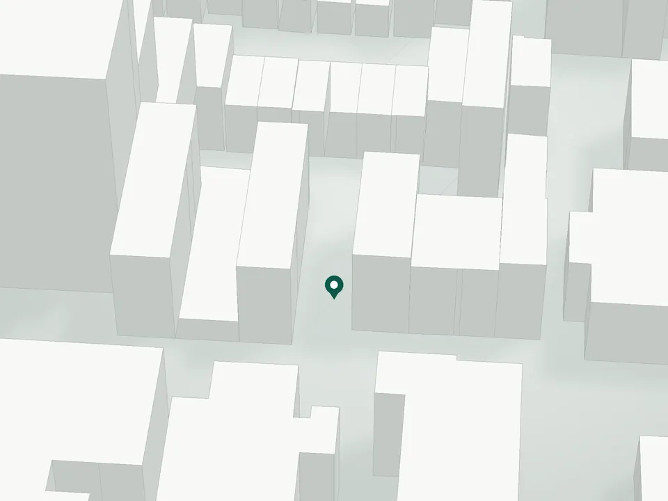 3D massing drawing of 132-51 41st Road Condominium, 132-51 41st Road, Queens, and neighboring buildings
