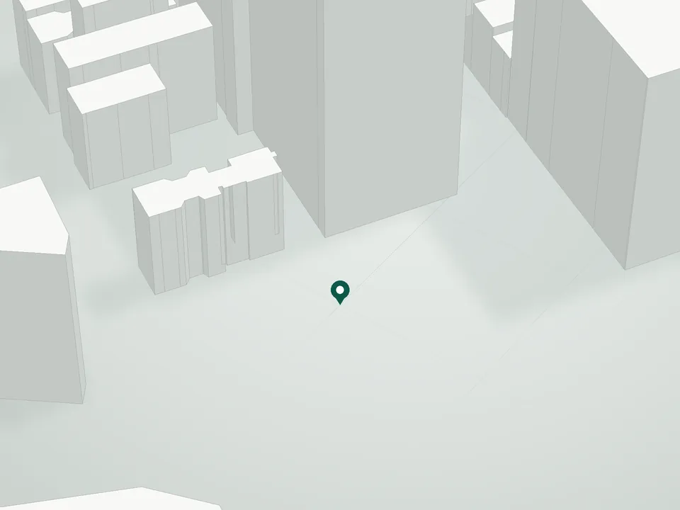 3D massing drawing of 430 West 37th Street Condominium, 430 West 37th Street, Manhattan, and neighboring buildings