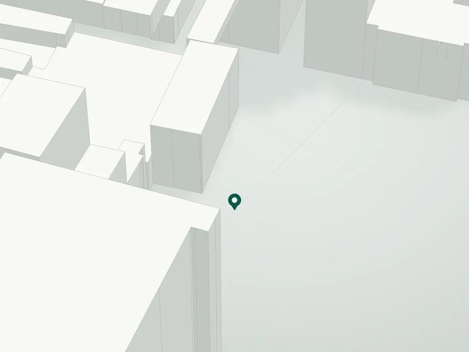 3D massing drawing of Azure Tower Condominium, 37-18 138th Street, Queens, and neighboring buildings