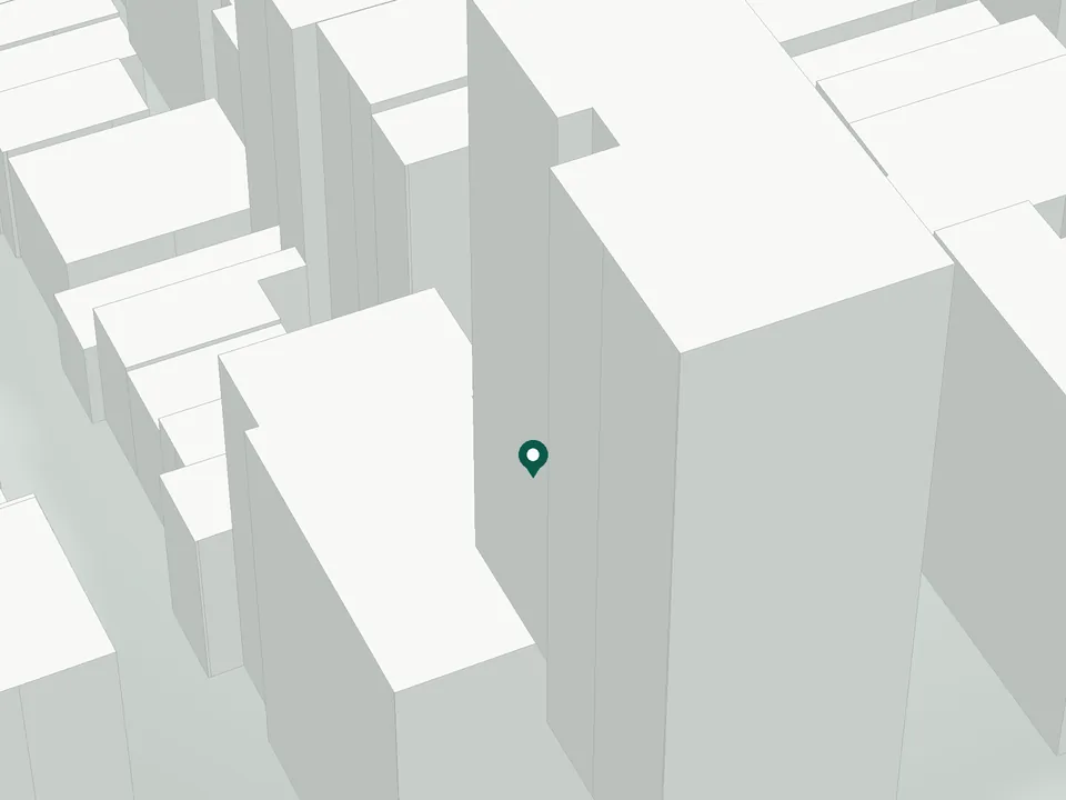 3D massing drawing of 10 West 17th Street Condominium, 10 West 17th Street, Manhattan, and neighboring buildings