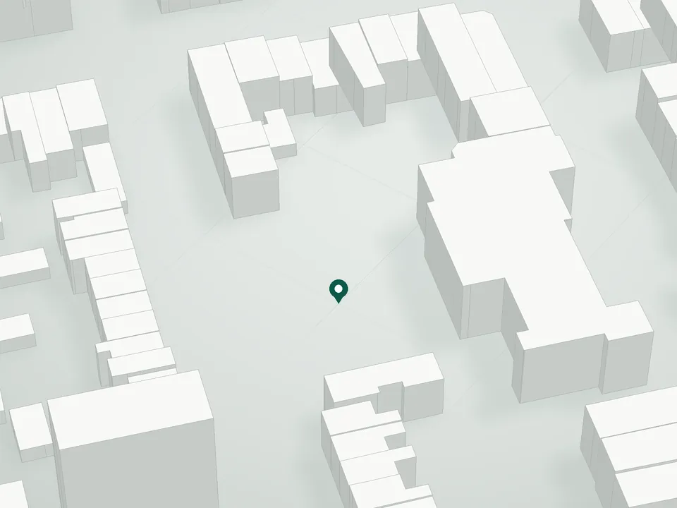 3D massing drawing of Bellrose Condominium, 259 22nd Street, Brooklyn, and neighboring buildings
