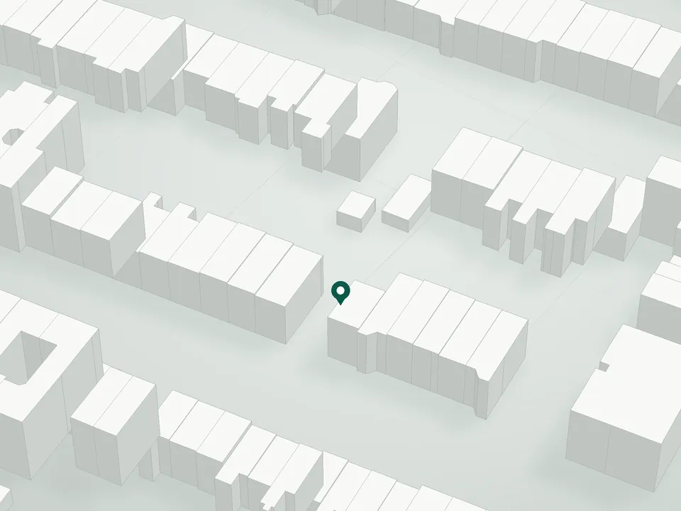 3D massing drawing of 257 Bainbridge Street Condominium, 257 Bainbridge Street, Brooklyn, and neighboring buildings